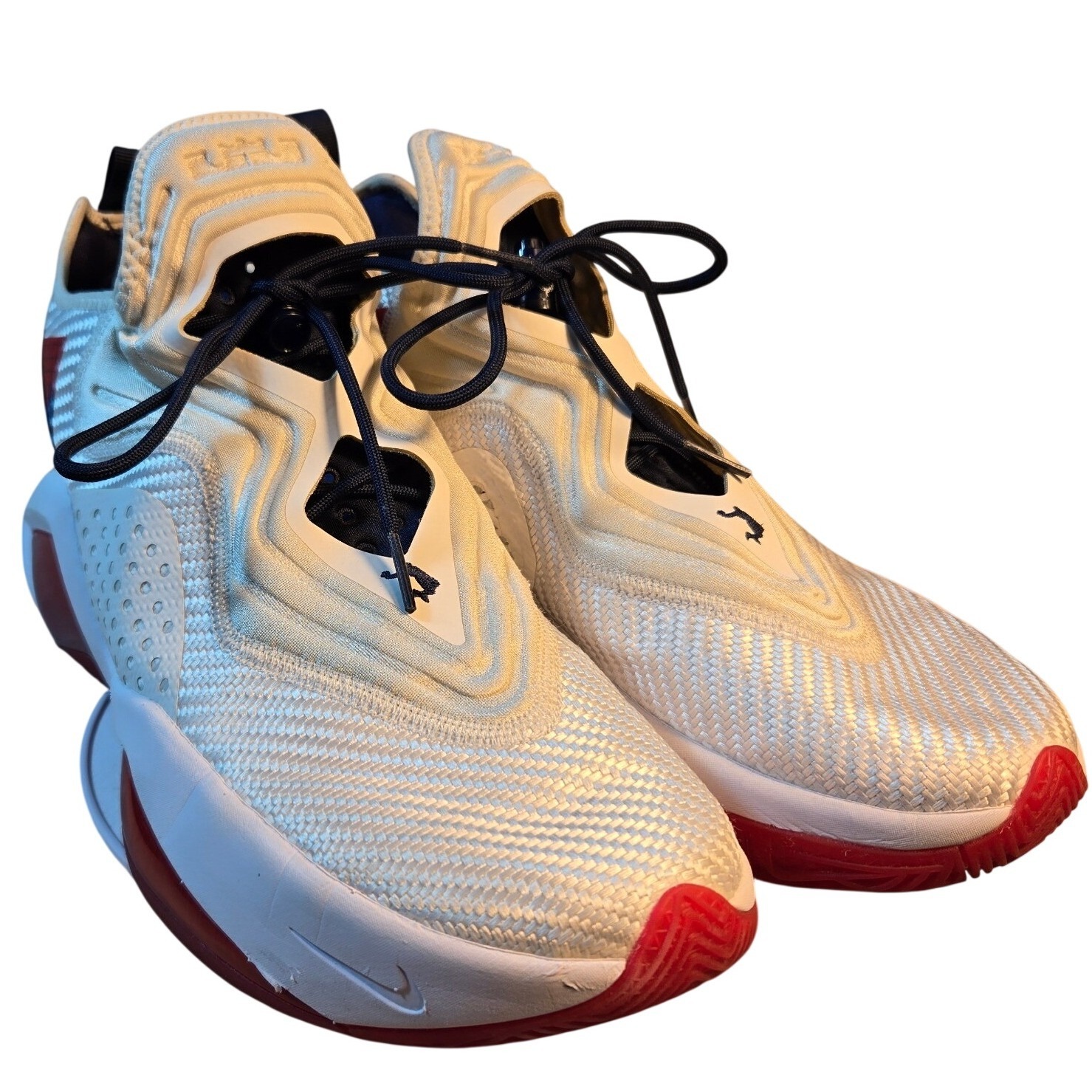 Nike Lebron Soldier 14 Usa White Red Navy Basketball Shoes Ck6047-100 Mens 10